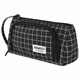 Пенал-косметичка BRAUBERG с ручкой, 1 откидная планка, полиэстер, 22x10х8 см, "Checkered black", 271559 271559 - фото 274457