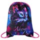 Мешок для обуви BRAUBERG PREMIUM, карман, подкладка, светоотражайка, 43х33 см, "Neon cat", 271621 271621 - фото 274492