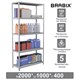 Стеллаж металлический BRABIX MS Plus-200/40-5, 2000х1000х400 мм, 5 полок, регулируемые опоры, 291109 291109 - фото 275349