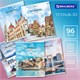 Тетрадь А5, 96 л. BRAUBERG, скоба, линия, обложка картон, Traveling (микс в спайке), 404439 404439 - фото 278452