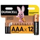 Батарейки КОМПЛЕКТ 12 шт., DURACELL Basic ОРИГИНАЛ, AAA (LR03, 24А), алкалиновые, мизинчиковые 451362 - фото 278794