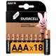 Батарейки КОМПЛЕКТ 18 шт., DURACELL Basic ОРИГИНАЛ, AAA (LR03, 24А), алкалиновые, мизинчиковые 453559 - фото 278866