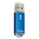 Флеш-диск 8 GB, SMARTBUY V-Cut, USB 2.0, металлический корпус, синий, SB8GBVC-B 512182 - фото 279781
