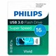 Флеш-диск 16 GB PHILIPS VIVID, разъем USB 3.0, синий, FM16FD00B/97 514094 - фото 280140
