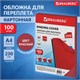 Обложки картонные для переплета, А4, КОМПЛЕКТ 100 шт., тиснение под кожу, 230 г/м2, красные, BRAUBERG, 530948 530948 - фото 280313