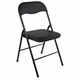 Стул складной BRABIX Golf CF-007, черный каркас, кожзам черный, 531565 531565 - фото 280430
