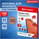Обложки пластиковые для переплета, А4, КОМПЛЕКТ 100 шт., 200 мкм, прозрачно-красные, BRAUBERG, 532161 532161 - фото 280641
