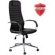 Кресло офисное BRABIX Pilot EX-610 CH premium, хром, кожзам, черное, 532418 532418 - фото 280652
