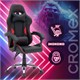 Кресло компьютерное CROMEX "Joker GM-125", две подушки, экокожа, черное/красное, 532954 532954 - фото 280842
