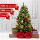 Ель новогодняя искусственная "Premium" 120 см, литой ПЭТ, зеленая, ЗОЛОТАЯ СКАЗКА, 591309 591309 - фото 280968