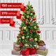 Ель новогодняя искусственная "Premium" 150 см, литой ПЭТ, зеленая, ЗОЛОТАЯ СКАЗКА, 591310 591310 - фото 280969