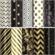 Бумага упаковочная подарочная мелованная "Golden pattern", 70x100 см, 10 дизайнов ассорти, ЗОЛОТАЯ СКАЗКА, 591912 591912 - фото 281076