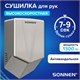 Сушилка для рук ВЫСОКОСКОРОСТНАЯ АНТИВАНДАЛЬНАЯ SONNEN K2022A, 1300Вт, 150м/с, IPX1, 72дБ, нержавеющая сталь, 607191 607191 - фото 282746