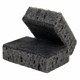 Губки для посуды SQUARE BLACK 98х66х30 мм, КОМПЛЕКТ 10 шт., КРУПНОПОРИСТЫЙ поролон/абразив LAIMA, 60 608648