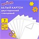 Картон белый А4 МЕЛОВАННЫЙ (белый оборот), 7 листов, в папке, ЮНЛАНДИЯ, 200х290 мм, ТИГРАША, 111310 111310 - фото 286610