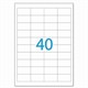 Этикетка самоклеящаяся 48,5х25,4 мм, 40 этикеток, белая, 70 г/м2, 50 листов, LOMOND, 2100195 121868 - фото 287629