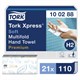 Полотенца бумажные 110 штук, TORK (Система H2) Premium, КОМПЛЕКТ 21 штука, 2-слойные, белые, 21х34, Interfold, 100288 124550 - фото 287796
