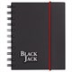 Блокнот МАЛЫЙ ФОРМАТ А6 105х148 мм, 150 л., гребень, пластик, клетка, BRAUBERG, "Black Jack", 125388 125388 - фото 287836