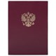 Книга учета 96 л., клетка, твердая, бумвинил, офсет, герб, А4 (200х290 мм), BRAUBERG, бордовая, 130276 130276 - фото 288216