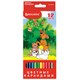 Карандаши цветные BRAUBERG My lovely dogs, 12 цветов, шестигранные, грифель 3 мм, натуральное дерево, 180531 180531 - фото 294530