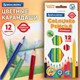 Карандаши цветные BRAUBERG PREMIUM, 12 цветов, шестигранные, грифель 3 мм, 181666 181666 - фото 294659