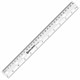 Линейка пластиковая 30 см, BRAUBERG Crystal, прозрачная, 210284 210284 - фото 295621
