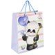 Пакет подарочный (1 штука) 26x13x32 см, ЗОЛОТАЯ СКАЗКА "Lovely Panda", глиттер, белый с голубым, 608241 608241 - фото 306981