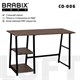 Стол на металлокаркасе BRABIX "LOFT CD-006", 1200х500х730 мм, 2 полки, цвет морёный дуб, 641224 641224 - фото 308745