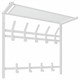 Вешалка настенная с полкой 2 яруса "Торонто-22", 585х670х270 мм, 9 крючков, металл, белая, ВСПТ22 Б 700939