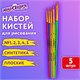 Кисти СИНТЕТИКА набор 5 шт. (плоские № 1, 2, 3, 4, 5), пакет с европодвесом, ЮНЛАНДИЯ, 201077 201077 - фото 327453
