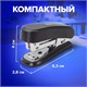 Степлер №24/6, 26/6 МИНИ BRAUBERG Standard, до 25 листов, с антистеплером, черный, 226849 226849