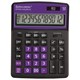 Калькулятор настольный BRAUBERG EXTRA COLOR-12-BKPR (206x155 мм),12 разрядов, двойное питание, ЧЕРНО 250480 - фото 329773