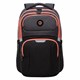 Рюкзак GRIZZLY школьный, анатомическая спинка, 2 отделения, для девочек, BLACK/ORANGE, 41х27х17 см, RD-342-1/2 272808 - фото 330771