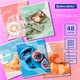 Тетрадь А5, 48 л., BRAUBERG, скоба, клетка, матовая ламинация, выборочный лак, "Sweets" (микс в спайке), 404373 404373 - фото 334136