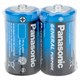 Батарейки КОМПЛЕКТ 2шт., PANASONIC D R20 (373), солевые, в пленке, 1.5 В 450407