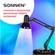Настольная лампа / светильник SONNEN TL-007, подставка + струбцина, 40 Вт, Е27, черный, высота 60 см, 235540 235540