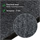 Коврик входной ворсовый влаго-грязезащитный 40х60 см, толщина 7 мм, ребристый, серый, LAIMA, 602861 602861