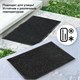Коврик входной ворсовый влаго-грязезащитный 40х60 см, толщина 7 мм, ребристый, черный, LAIMA, 602863 602863