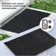 Коврик входной ворсовый влаго-грязезащитный 120х150 см, толщина 7 мм, ребристый, черный, LAIMA, 602877 602877