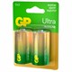 Батарейки КОМПЛЕКТ 2 шт., GP Ultra G-Tech, D (LR20, 13А), алкалиновые, блистер, 13AU-CR2 454092