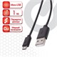 Кабель USB 2.0 – micro USB, 1 м, SONNEN, медь, для передачи данных и зарядки, черный, 513115 513115