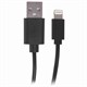 Кабель USB 2.0 – Lightning, 1 м, SONNEN, медь, для передачи данных и зарядки, черный, 513116 513116