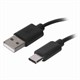 Кабель USB 2.0 – Type-C, 1 м, SONNEN, медь, для передачи данных и зарядки, черный, 513117 513117