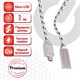 Кабель USB 2.0 – micro USB, 1 м, SONNEN Premium, медь, передача данных и быстрая зарядка, 513125 513125