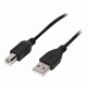 Кабель USB 2.0 AM-BM, 3 м, SONNEN Premium, медь, для подключения принтеров, сканеров, МФУ, плоттеров, экранированный, черный, 513129 513129