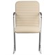 Кресло для приемных и переговорных BRABIX "Visit CF-101", хром, экокожа, бежевое, 532560 532560