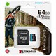 Карта памяти microSDXC 64GB KINGSTON Canvas Go Plus UHS-I U3, 170 Мб/с (class 10), SDCG3/64GB 513645