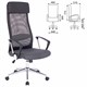 Кресло офисное BRABIX "Flight R EX-541", хром, ткань TW, сетка, черное/серое, 532518 532518