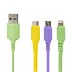 Кабель для зарядки 3 в 1 USB 2.0-Micro USB/Type-C/Lightning, 1 м, SONNEN, медь, 513562 513562