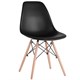 Стулья BRABIX "Eames CF-010", КОМПЛЕКТ 4 шт., пластик черный, опоры дерево/металл, 532631 532631